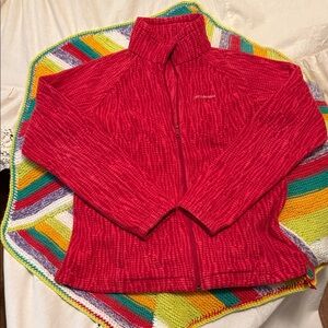 Columbia Vibrant Red/Pink Fleece Jacket Full Zip